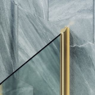 Шторка на ванну MaybahGlass MGV-769-3 40см золото